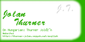 jolan thurner business card